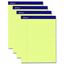 Ampad Legal Ruled Pads, Narrow Rule, (50) Canary Yellow 8.5 x 11 Sheets, 4/Pack