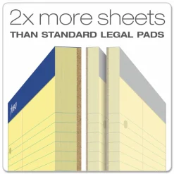 Ampad Perforated 3-Hole Punched Dual Writing Pad, Law Rule, 8 1/2