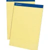 Ampad Perforated Ruled Pads, Letter Size, 50 Sheets, Ruled, Canary Yellow, Box Of 12