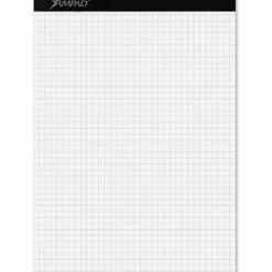 Ampad Quad-Ruled Double Sheet Writing Pad, Letter Size, 100 Sheets