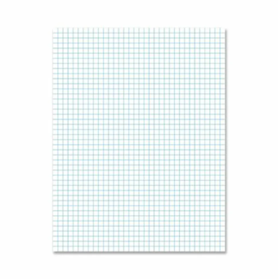 Ampad 2-Sided Pads, 8 1/2" x 11", Quadrille Ruled, 50 Sheets, White