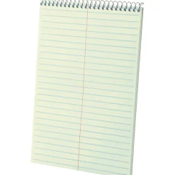 Ampad Steno Pads, Tan Cover, Gregg Rule, (80) Green-Tint 6 x 9 Sheets