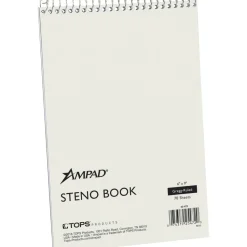 Ampad Steno Pads, Tan Cover, Gregg Rule, (70) White 6 x 9 Sheets