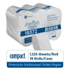 Angel Soft Compact by GP PRO, 2 Ply, Premium Embossed Coreless Toilet Paper, 4x3.8, 20% Recycled, White, 1125 Sheets, 18 Rolls per Case