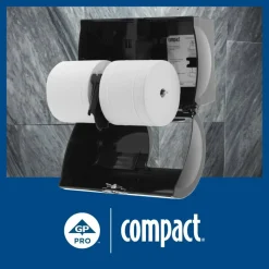 Angel Soft Compact by GP PRO, 2 Ply, Premium Embossed Coreless Toilet Paper, 4x3.8, 20% Recycled, White, 1125 Sheets, 18 Rolls per Case