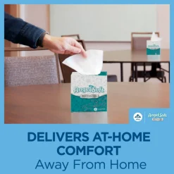 Angel Soft Professional Series 2-Ply Facial Tissue, Flat Box, White, 10% Recycled Fiber, 30 Boxes Per Case, 100 Sheets Per Box