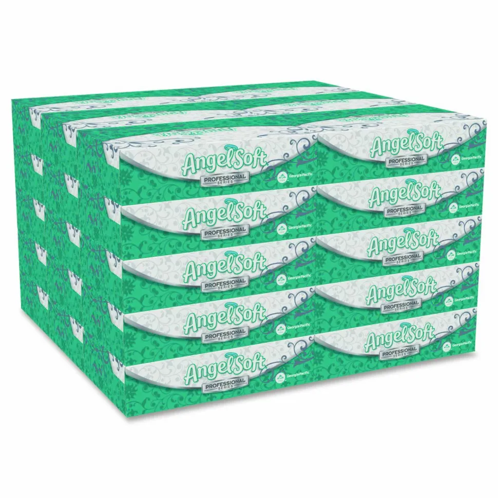 Angel Soft Professional Series 2-Ply Facial Tissue, Box Of 100 Sheets
