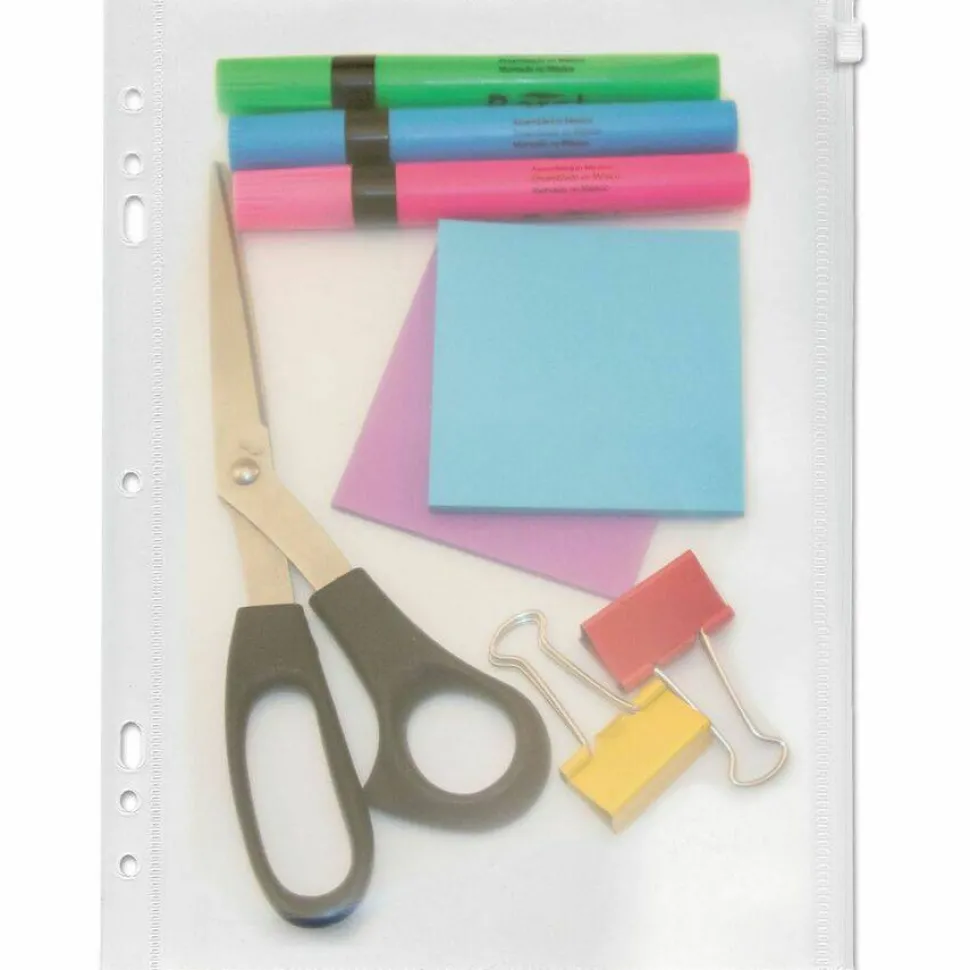 Anglers Zip-All Ring Binder Pocket, 8" x 10 1/2", Clear
