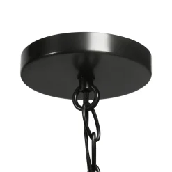Annie 9.13" Wide Pendant with Glass Shade in Blackened Bronze/Seeded