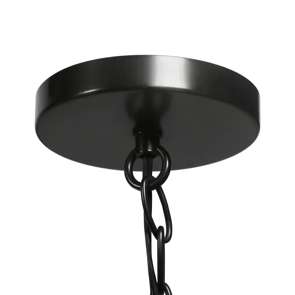 Annie 9.13" Wide Pendant with Glass Shade in Blackened Bronze/Clear