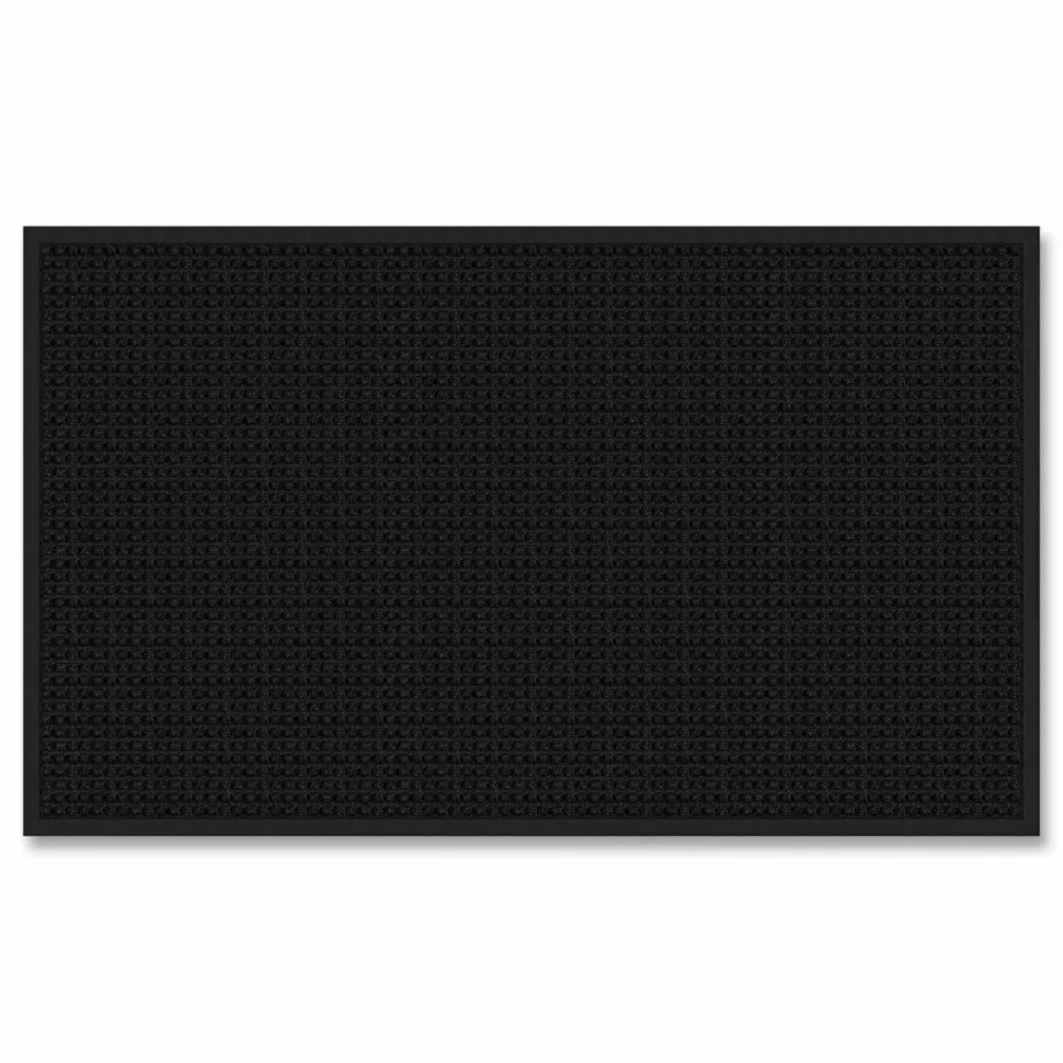 Apache Mills Absorba Select Entry Mat, Rectangular, Pepper/Black Crush-Resistant Needle-Punched Surface, 48" x 72"