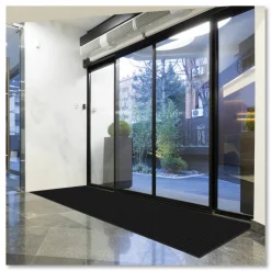 Apache Mills Absorba Select Entry Mat, Rectangular, Pepper/Black Crush-Resistant Needle-Punched Surface, 36