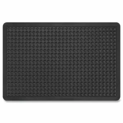 Apache Mills Bubble Flex Anti-Fatigue Mat, Rectangular, Black Crush-Resistant Non-Slip Surface, 24" x 36"