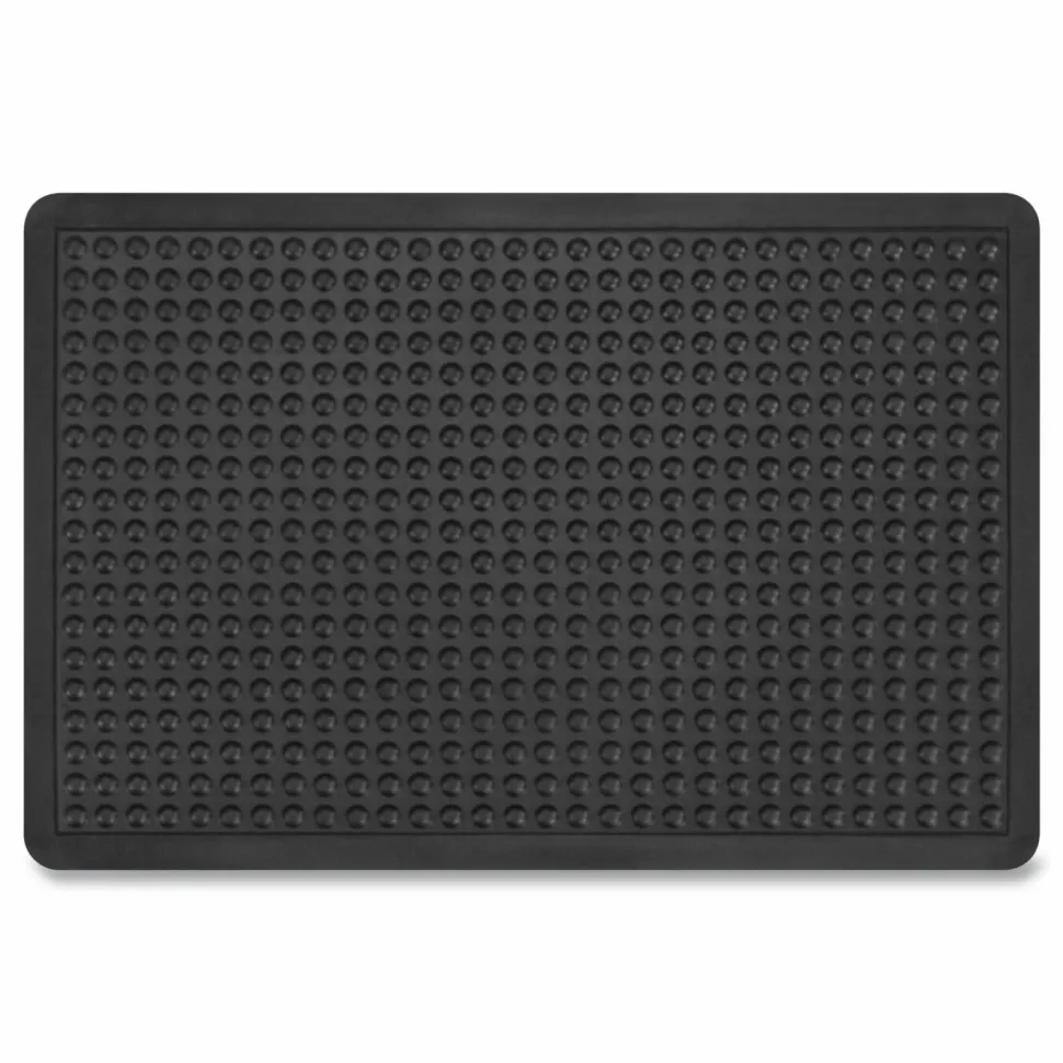 Apache Mills Bubble Flex Anti-Fatigue Mat, Rectangular, Black Crush-Resistant Non-Slip Surface, 24" x 36"