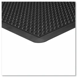 Apache Mills Bubble Flex Anti-Fatigue Mat, Rectangular, Black Crush-Resistant Non-Slip Surface, 24