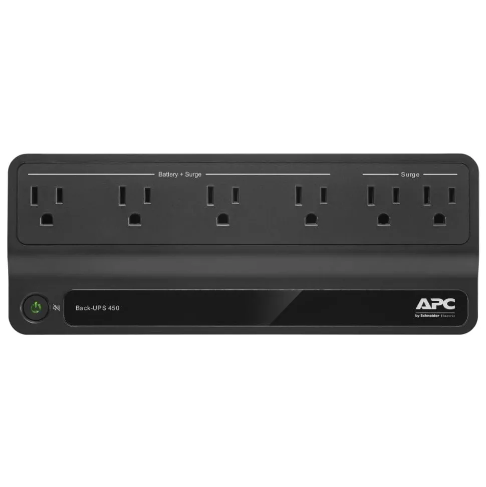 APC Back-UPS BN450M Battery Backup, 6 Outlet, 450VA/255W