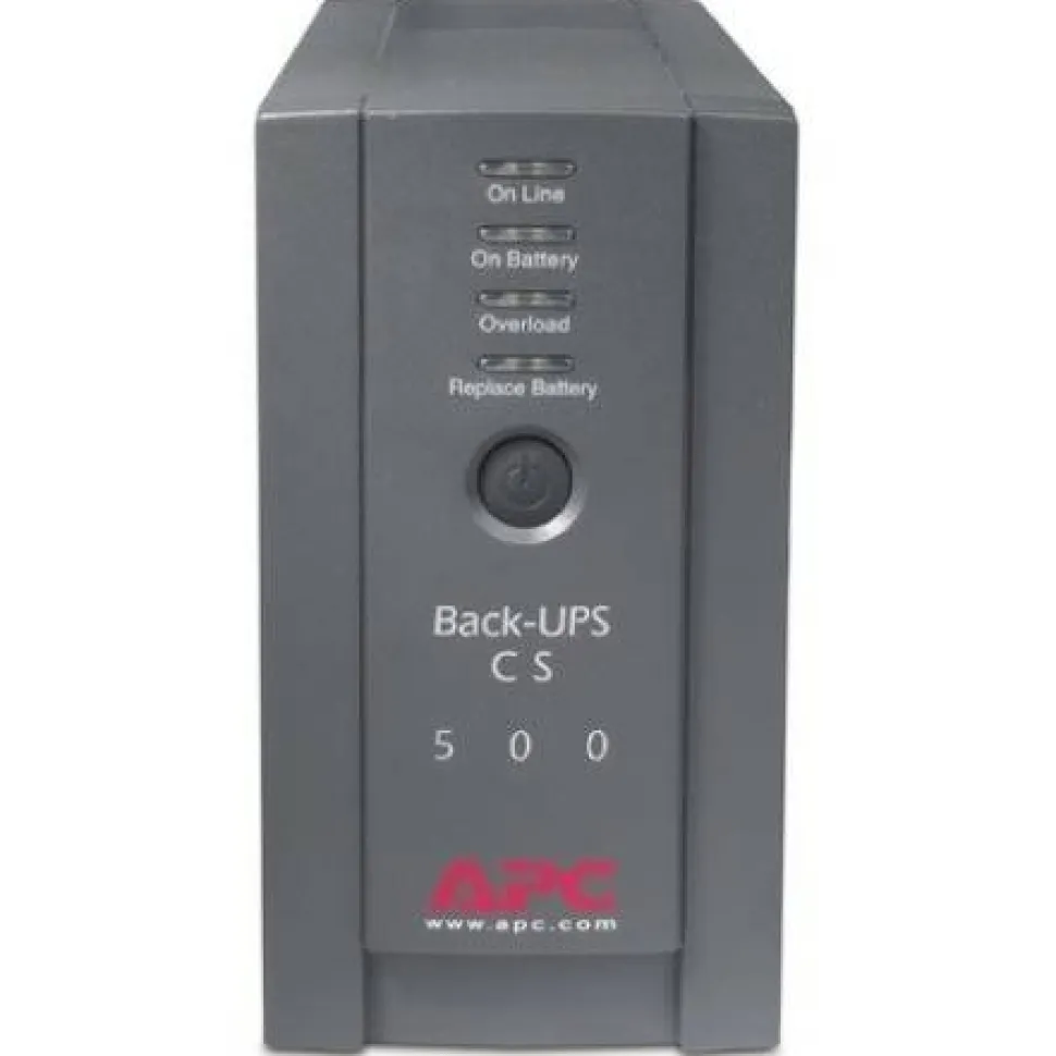 APC Back-UPS, 500VA, Tower, 120V, 6 NEMA 5-15R Outlets , User Replaceable Battery