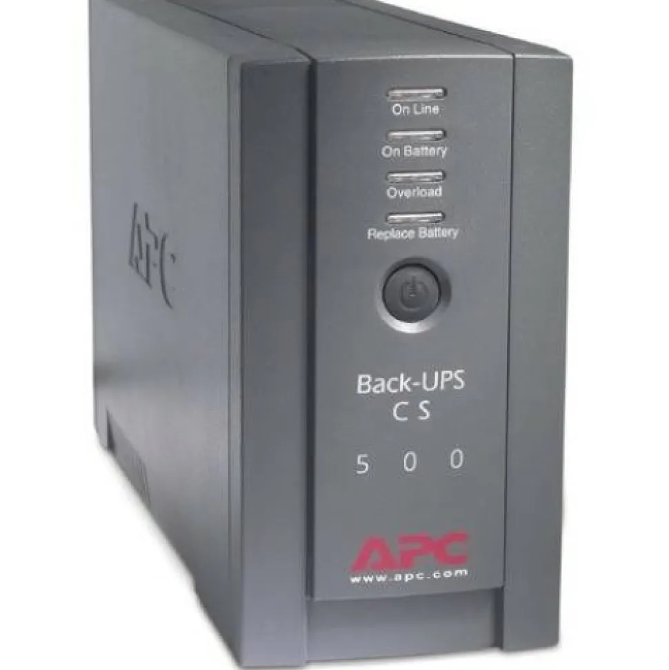 APC Back-UPS, 500VA, Tower, 120V, 6 NEMA 5-15R Outlets , User Replaceable Battery