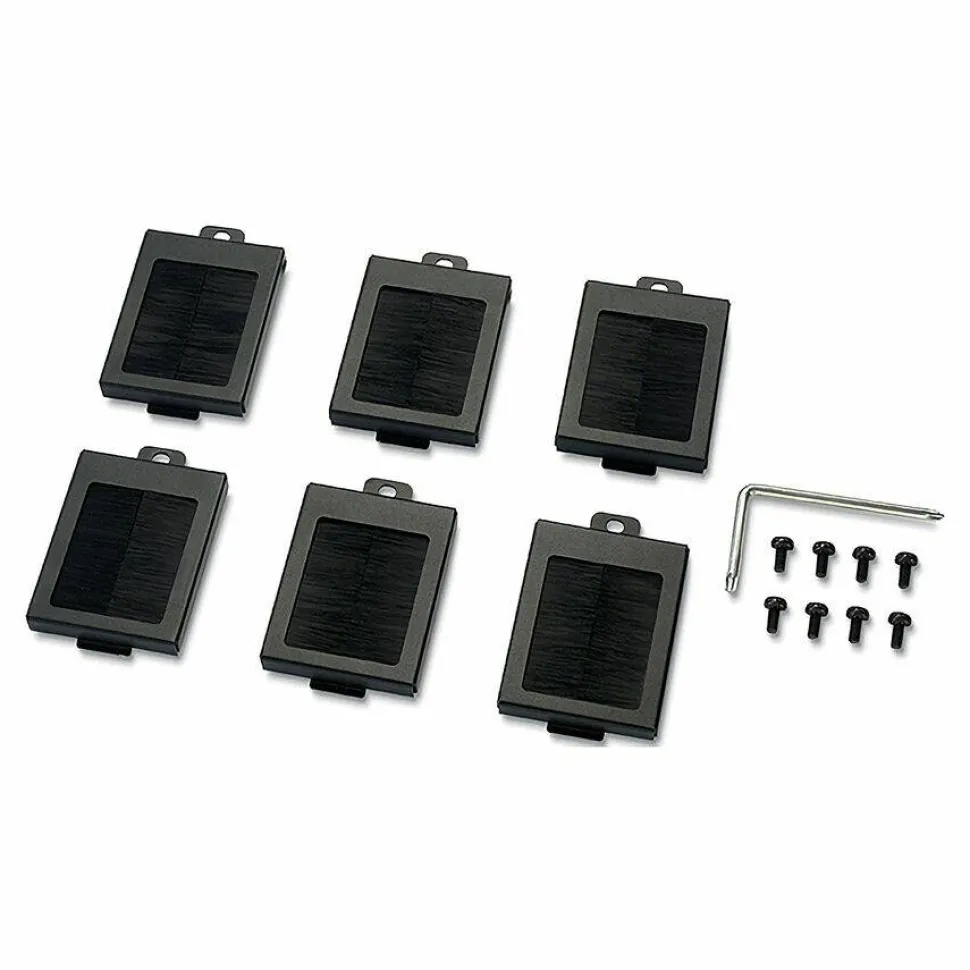 APC NetShelter Cable Management, Mounting Rail Brush Strips, Set of 6, for NetShelter SX 750 mm Wide, Black, 76 x 114 x 13 mm