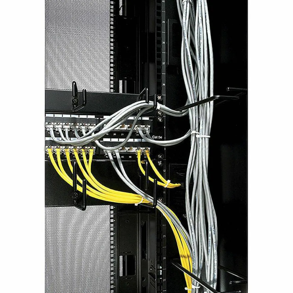 APC NetShelter Cable Management, Mounting Rail Brush Strips, Set of 6, for NetShelter SX 750 mm Wide, Black, 76 x 114 x 13 mm