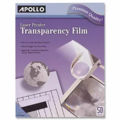 Apollo Laser Printer Transparency Film, 8 1/2