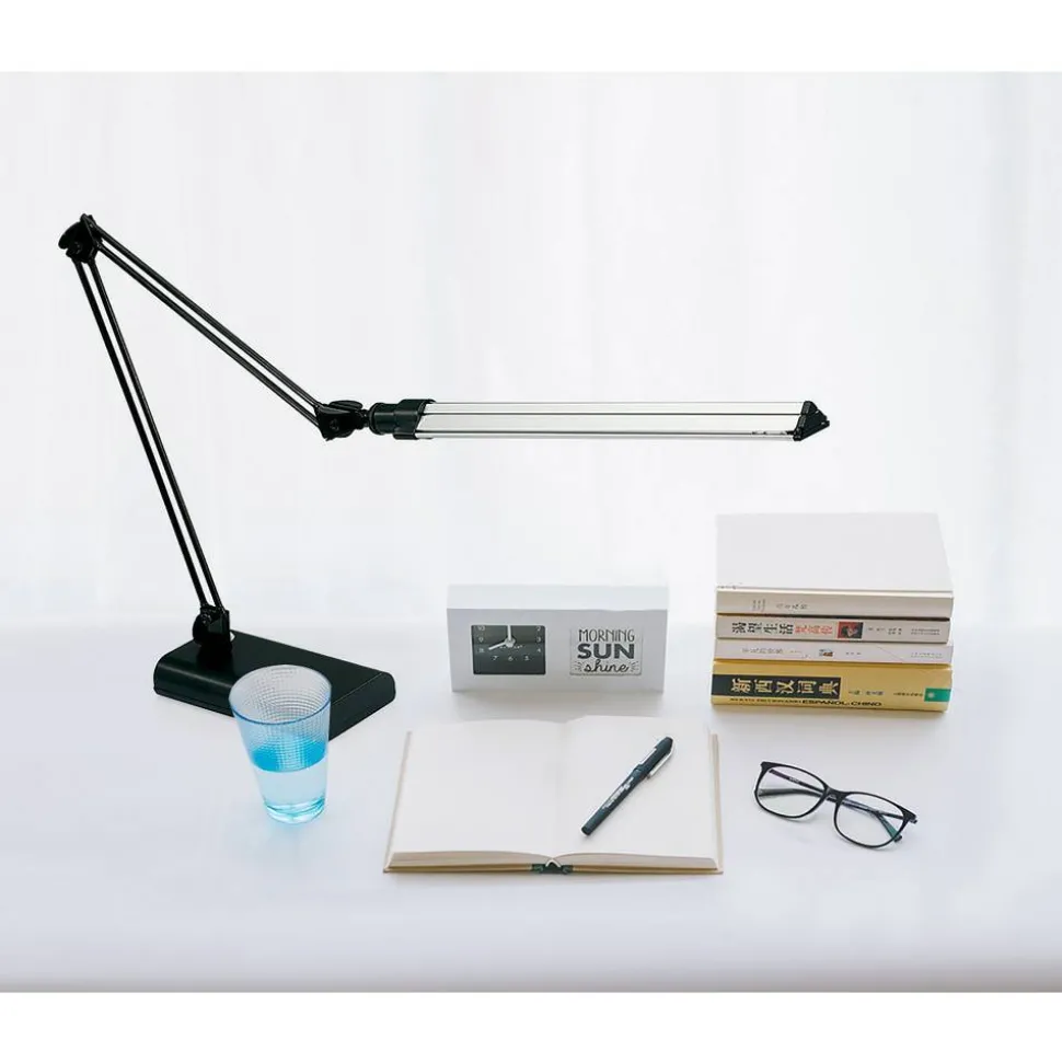 Architect Desk Lamp, Adjustable, 21-1/2"H, Black/Silver