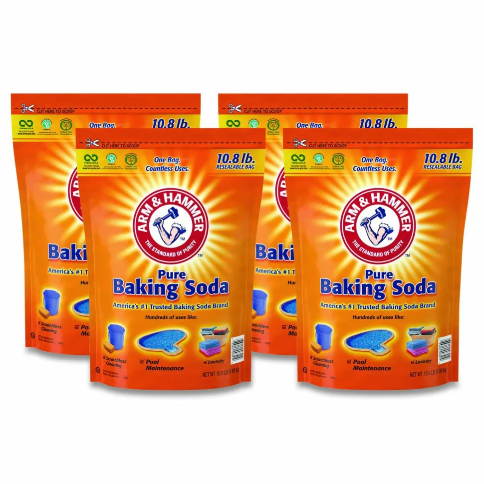 Arm & Hammer Baking Soda, 10.8 lbs Bag, 4/Carton