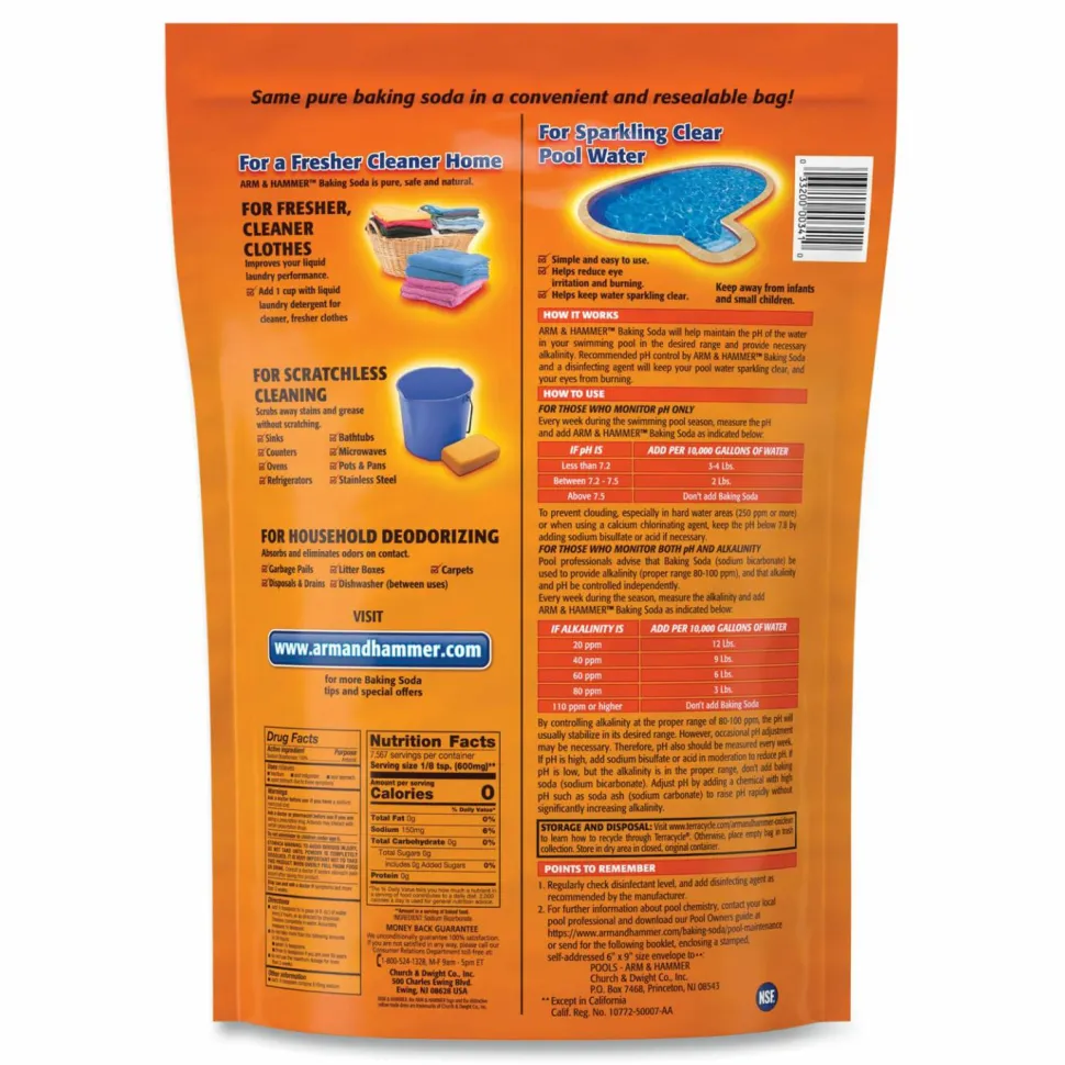 Arm & Hammer Baking Soda, 10.8 lbs Bag, 4/Carton