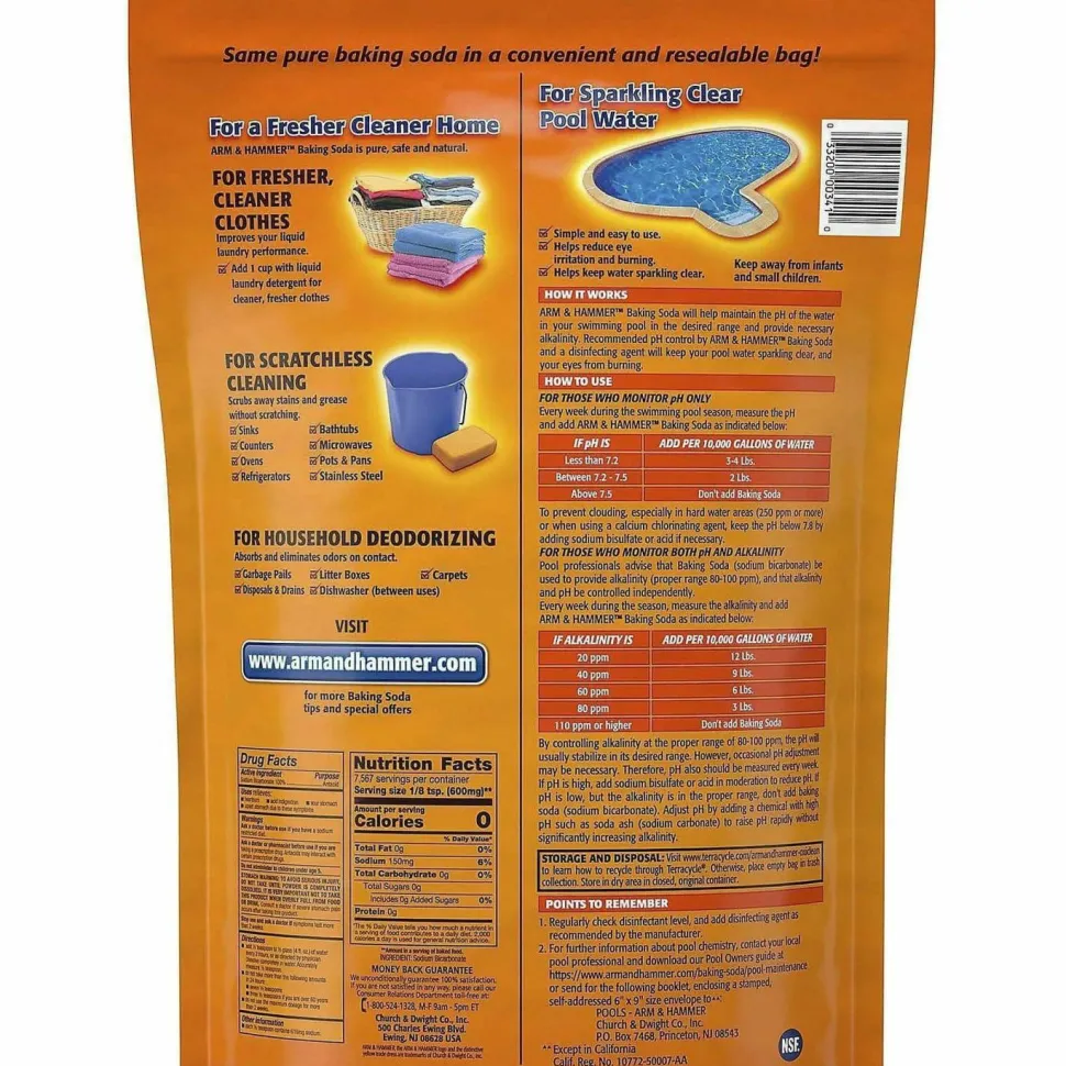 Arm & Hammer Baking Soda, 10.8 lbs Bag, 4/Carton