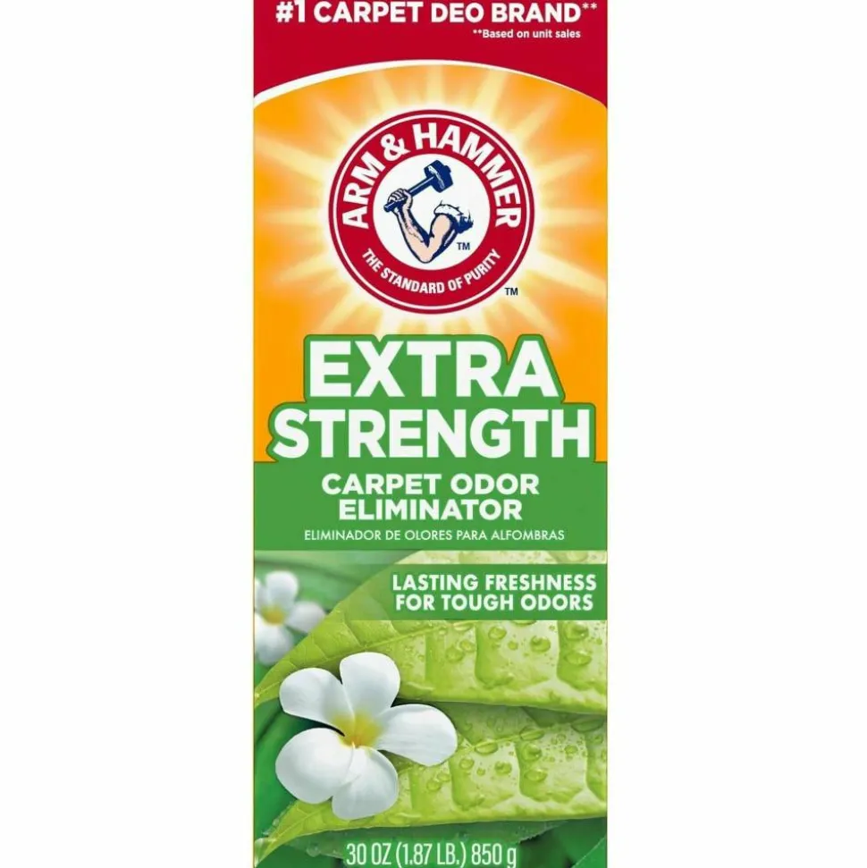 Arm & Hammer Extra-Strength Carpet Odor Eliminator, Original Scent, 30 Oz Box, Case Of 6