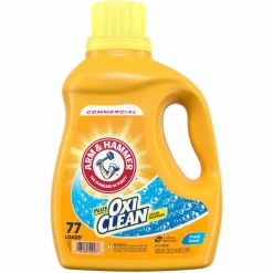 Arm & Hammer OxiClean Concentrated Liquid Laundry Detergent, Fresh Scent, 100.5 oz Bottle, 4/Carton