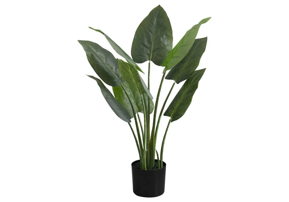 Artificial Plant, 37" Tall, Aureum Tree, Indoor, Faux, Fake, Floor, Greenery, Potted, Real Touch, Decorative, Green Leaves, Black Pot
