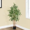 Artificial Plant, 50" Tall, Bamboo Tree, Indoor, Faux, Fake, Floor, Greenery, Potted, Decorative, Green Leaves, Black Pot
