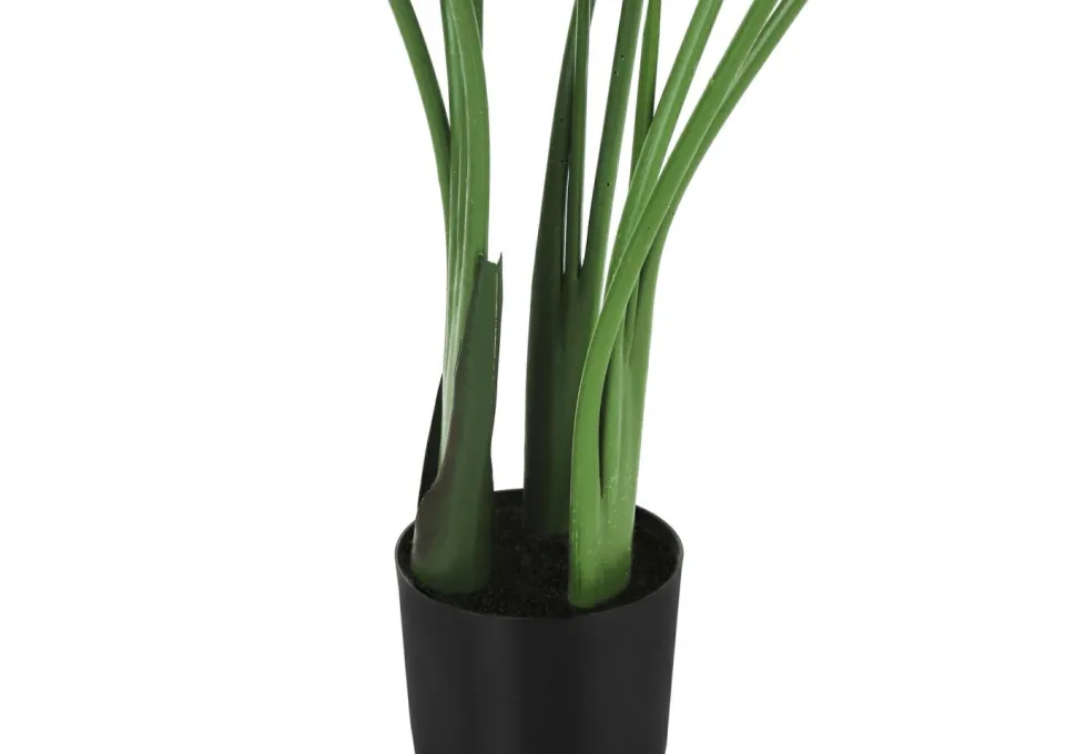 Artificial Plant, 44" Tall, Bird Of Paradise Tree, Indoor, Faux, Fake, Floor, Greenery, Potted, Decorative, Green Leaves, Black Pot
