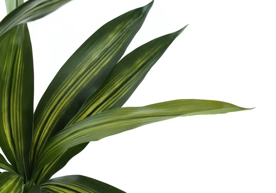 Artificial Plant, 51" Tall, Dracaena Tree, Indoor, Faux, Fake, Floor, Greenery, Potted, Real Touch, Decorative, Green Leaves, Black Pot