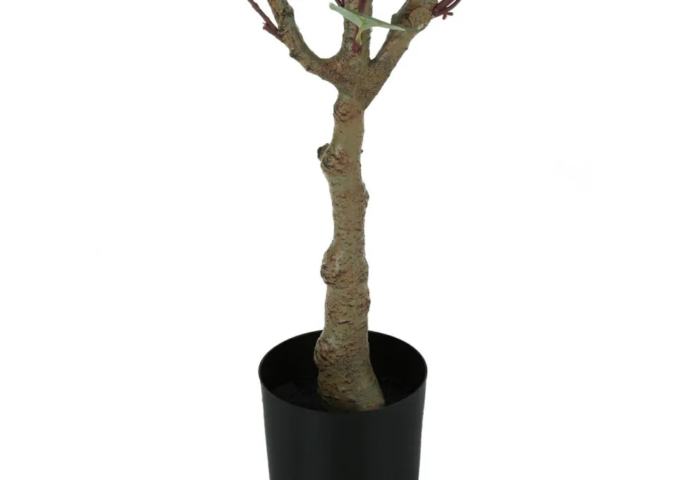 Artificial Plant, 46" Tall, Eucalyptus Tree, Indoor, Faux, Fake, Floor, Greenery, Potted, Decorative, Green Leaves, Black Pot