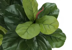 Artificial Plant, 47" Tall, Fiddle Tree, Indoor, Faux, Fake, Floor, Greenery, Potted, Real Touch, Decorative, Green Leaves, Black Pot
