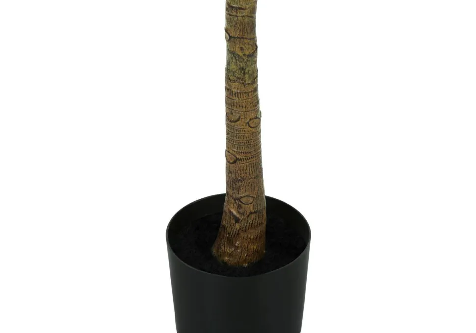 Artificial Plant, 47" Tall, Fiddle Tree, Indoor, Faux, Fake, Floor, Greenery, Potted, Real Touch, Decorative, Green Leaves, Black Pot