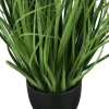 Artificial Plant, 23" Tall, Grass, Indoor, Faux, Fake, Table, Greenery, Potted, Real Touch, Decorative, Green Grass, Black Pot