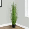 Artificial Plant, 47" Tall, Grass Tree, Indoor, Faux, Fake, Floor, Greenery, Potted, Real Touch, Decorative, Green Grass, Black Pot