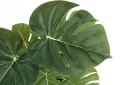 Artificial Plant, 13" Tall, Monstera Calthea, Indoor, Faux, Fake, Table, Greenery, Potted, Set Of 2, Decorative, Green Leaves, Black Pots