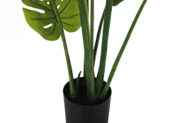 Artificial Plant, 61" Tall, Monstera Tree, Indoor, Potted, Floor, Real Touch, Green Leaves, Black Pot