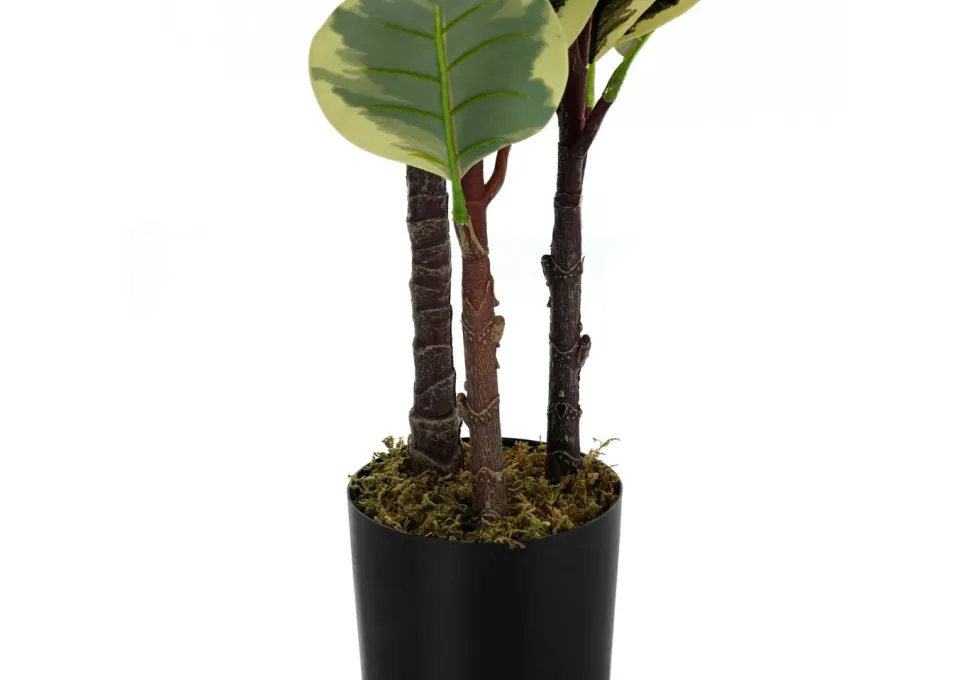 Artificial Plant, 47" Tall, Oak Tree, Indoor, Faux, Fake, Floor, Greenery, Potted, Real Touch, Decorative, Green Leaves, Black Pot