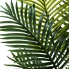 Artificial Plant, 57" Tall, Palm Tree, Indoor, Faux, Fake, Floor, Greenery, Potted, Real Touch, Decorative, Green Leaves, Black Pot