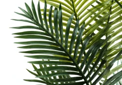 Artificial Plant, 57" Tall, Palm Tree, Indoor, Faux, Fake, Floor, Greenery, Potted, Real Touch, Decorative, Green Leaves, Black Pot