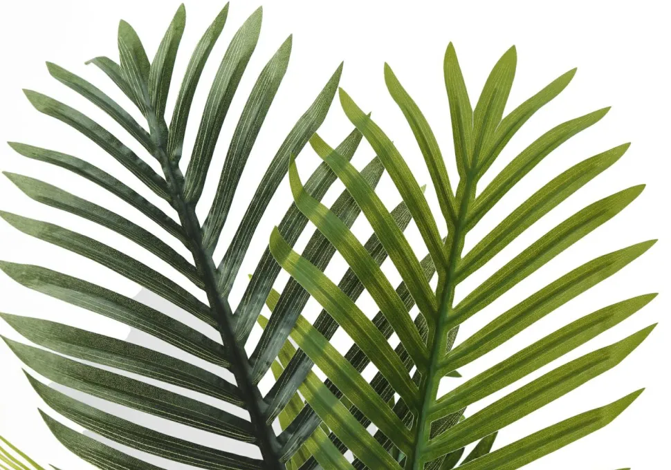 Artificial Plant, 28" Tall, Palm Tree, Indoor, Faux, Fake, Floor, Greenery, Potted, Real Touch, Decorative, Green Leaves, White Pot