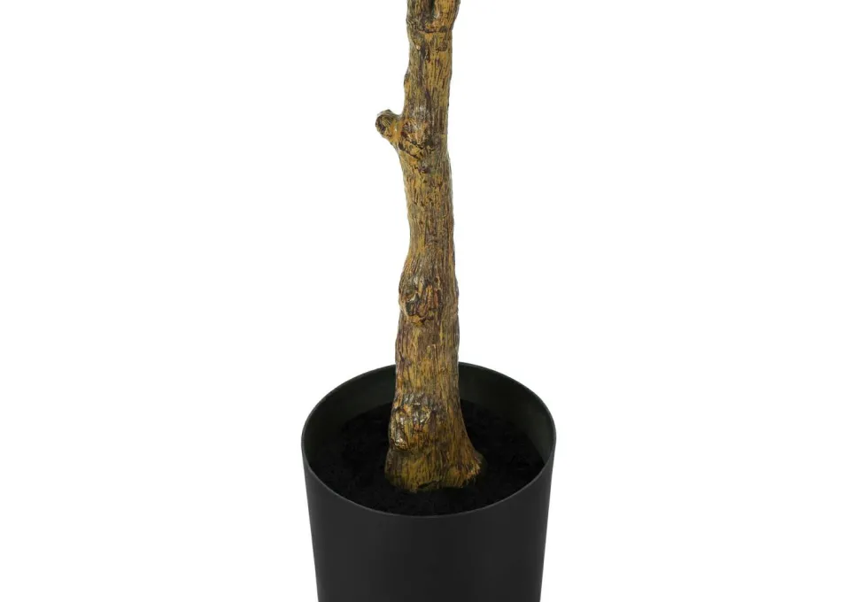 Artificial Plant, 52" Tall, Rubber Tree, Indoor, Faux, Fake, Floor, Greenery, Potted, Real Touch, Decorative, Green Leaves, Black Pot