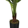 Artificial Plant, 59" Tall, Strelitzia Tree, Indoor, Faux, Fake, Floor, Greenery, Potted, Real Touch, Decorative, Green Leaves, Black Pot