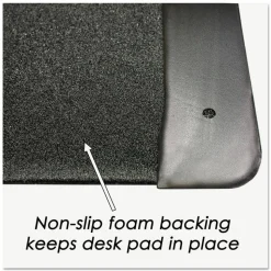 Artistic Executive Desk Pad with Antimicrobial Protection, Leather-Like Side Panels, 24
