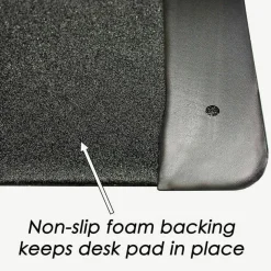 Artistic Executive Desk Pad with Antimicrobial Protection, Leather-Like Side Panels, 24